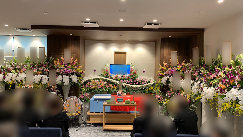 2023年7月24日 熊取ホール １日葬 スタンダードプラン 親族20名 無宗教葬 檀波羅斎場入場