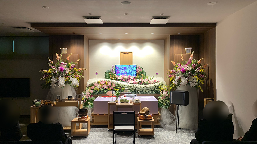2023年11月19日 熊取ホール 家族葬スタンダードプラン 親族13名 仏式 貝塚斎場入場